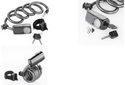 FISCHER FAHRRAD Spiralkabelschloss Anthrazit mit Alarm Schlüsselschloss (85908:FISCHER)