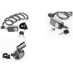 FISCHER FAHRRAD Spiralkabelschloss Anthrazit mit Alarm Schlüsselschloss (85908:FISCHER)