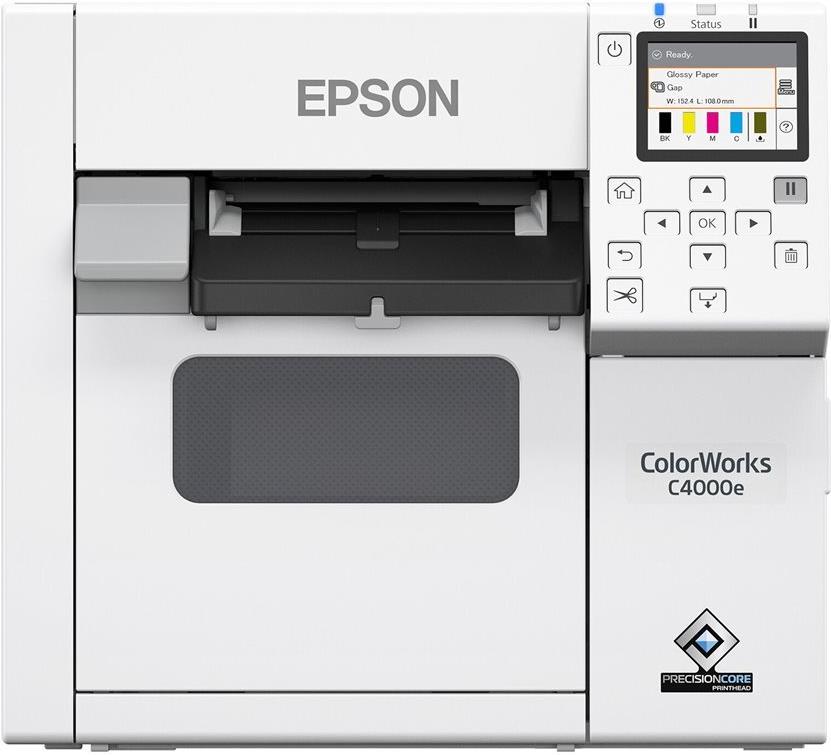 Epson ColorWorks CW-C4000E (BK) Etikettendrucker 1200 x 1200 dpi 100 mm/s Weiß