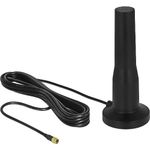 Delock LTE Antenne SMA Stecker 3 - 5 dBi 12 cm starr omnidirektional mit magnetischem Standfuß und Anschlusskabel RG-174 A/U 3 m outdoor schwarz (12586)