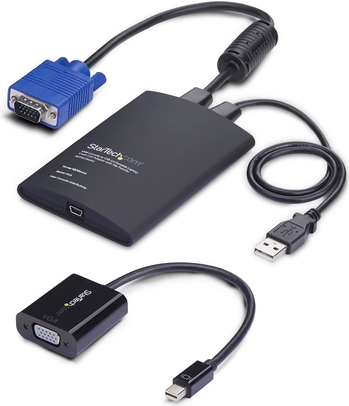 StarTech.com Portable Laptop Crash Cart Adapter, USB/VGA/Mini DisplayPort KVM Console, File Transfer and Video Capture (NOTECONS02-VGA-MDP)