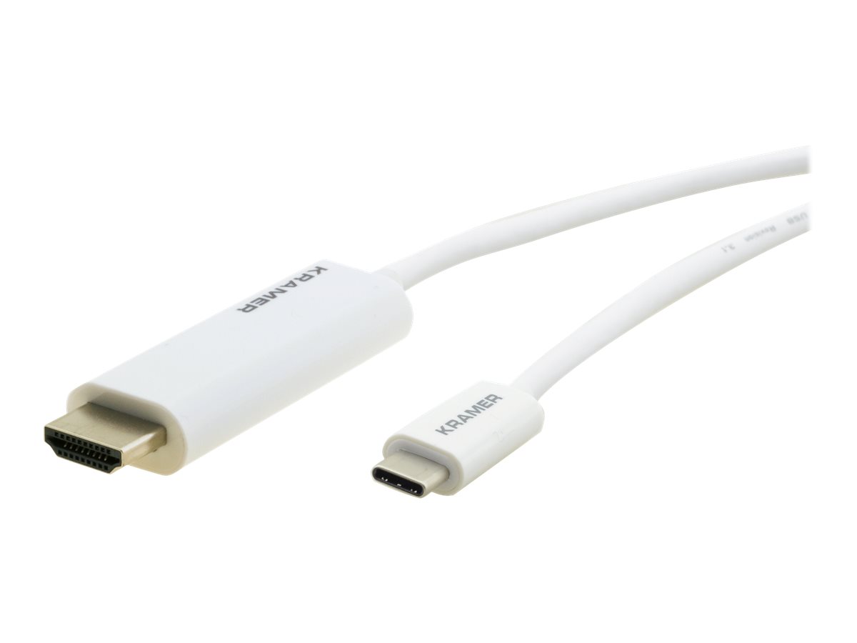 Kramer C-USBC/HM-10 Adapterkabel USB Typ-C auf HDMI 3,04 m 4K60Hz Weiß