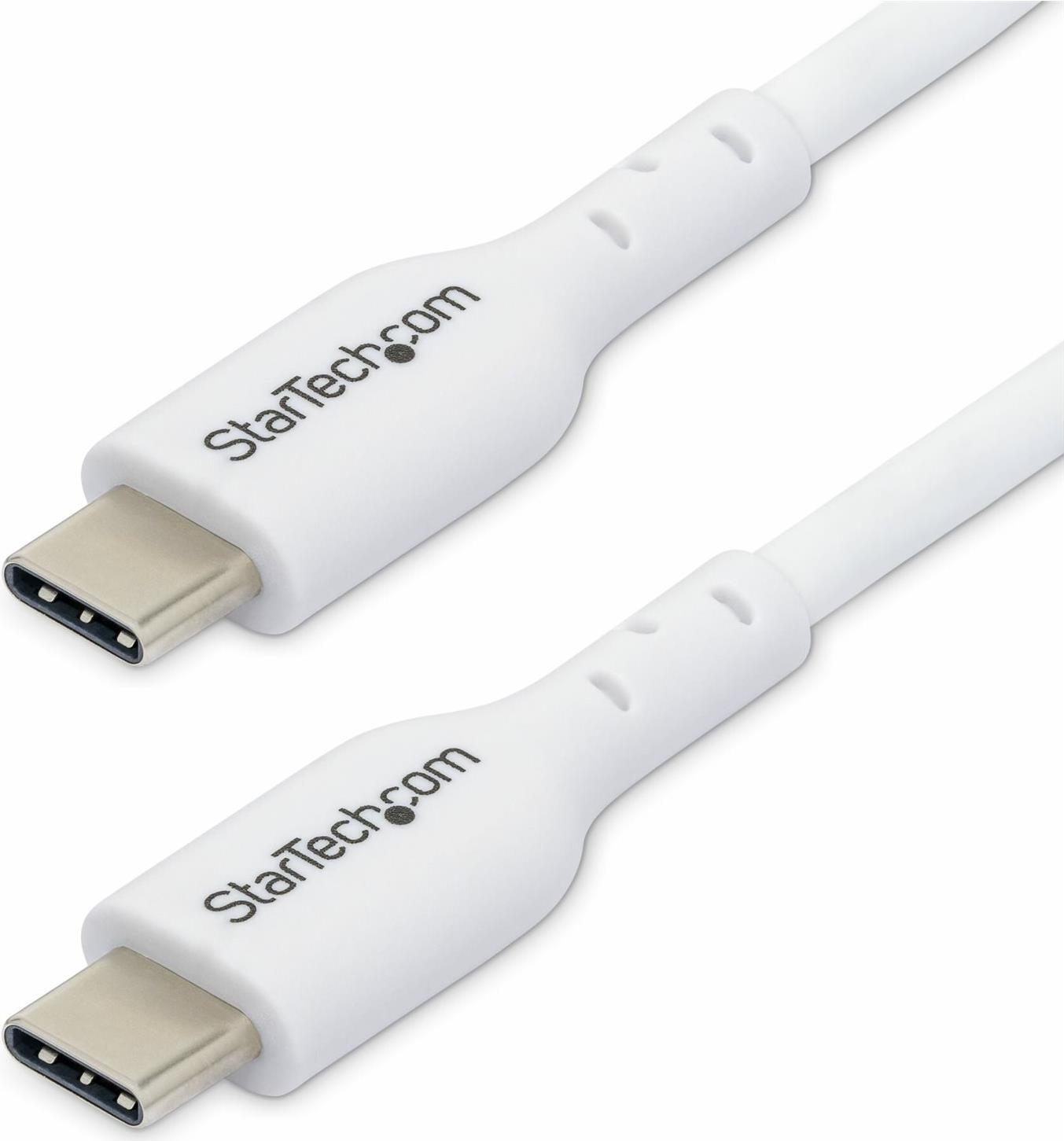 StarTech.com 3m White USB-C Charging Cable, USB C Cable, 60W 3A PD (USB2CC3MWHE)