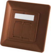 S/CONN Quality Universal Abdeckrahmen 2 fach für Netzwerkdosen in braun (16674281BR)