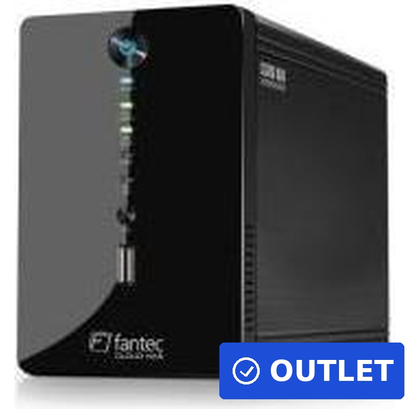 Fantec CL-35B2 RAID Cloud NAS 2-Bay 3.5" SATA Gigabit Schwarz (1558) (geöffnet)