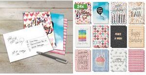 sigel Geburtstags-Postkarten-Set "Colourful Birthday Fun" Weißkarton, 270 g/qm, für Inkjet-/Laserdrucker/Kopierer, - 1 Stück (DS703)