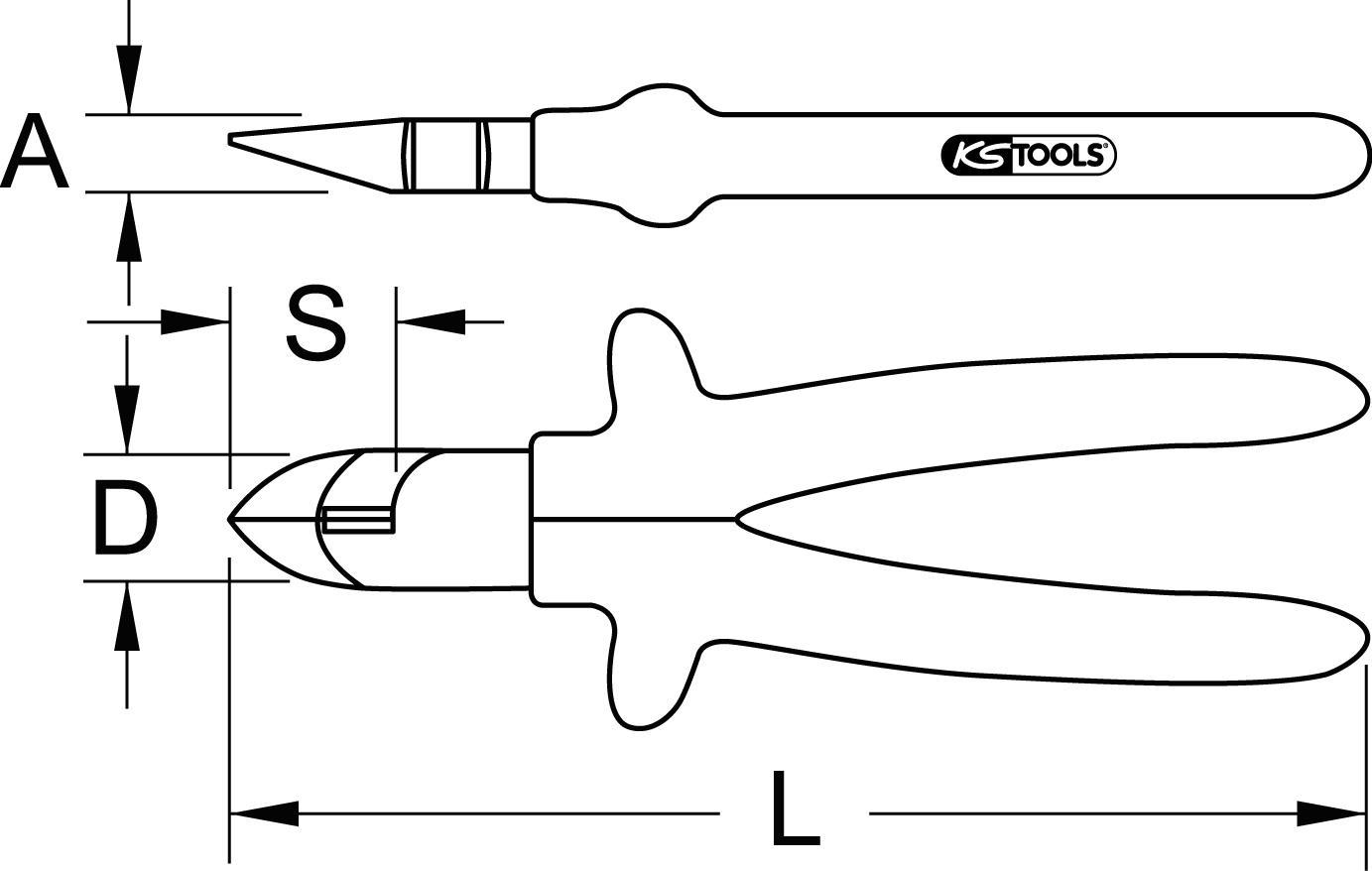 KS TOOLS CLASSIC 1000V Plombenzange, 160mm (117.1268)