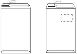 herlitz Versandtasche, DIN C4, mit Fenster, weiß haftklebend, holzfrei, 90 g-qm, mit grauem Innendruck (140900702)