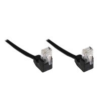 Patchkabel, Cat. 5e, F/UTP, schwarz, beidseitig 90&#176 nach unten gewinkelt, 0,5m, Good Connections® (805S-005WI)