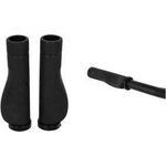 FISCHER Fahrrad-Lenkergriffe "Grip Ergo Flex", schwarz ergonomischer Griff, mit Alu-Klemmern für einen sicheren - 1 Stück (721441)