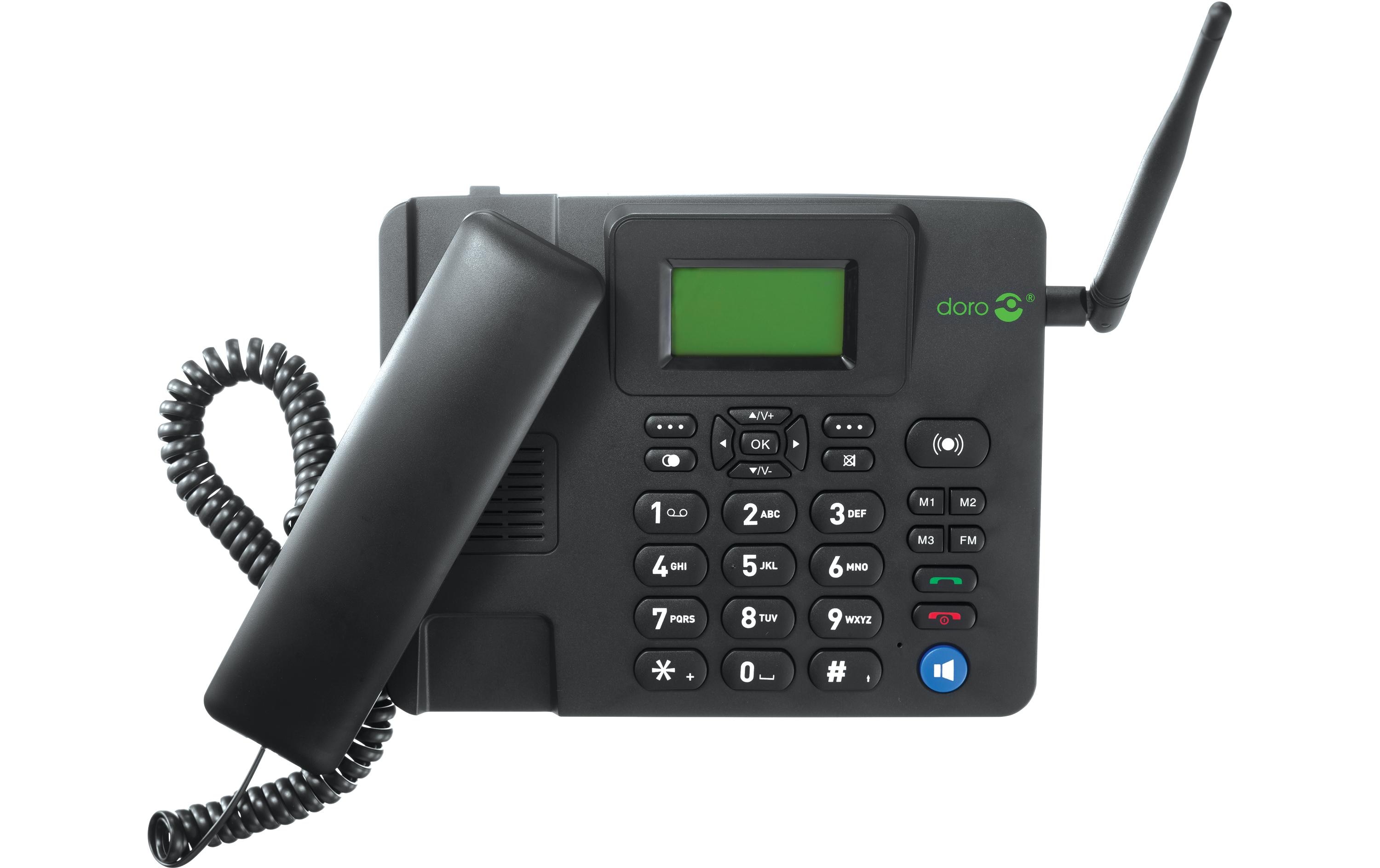 Doro 4100H IP-Tischtelefon 1,7" 4G LTE Mocor OS Schwarz