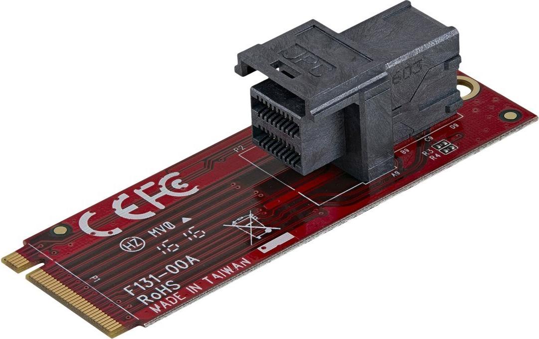 StarTech.com M2E4SFF8643 U.2 (SFF-8643) auf M.2 PCIe 3.0 x4 Adapter Rot