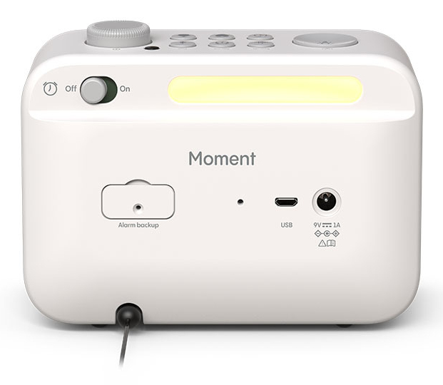 Pure Acoustics Moment Radiowecker mit Ambiente-Licht Baumwollweiß