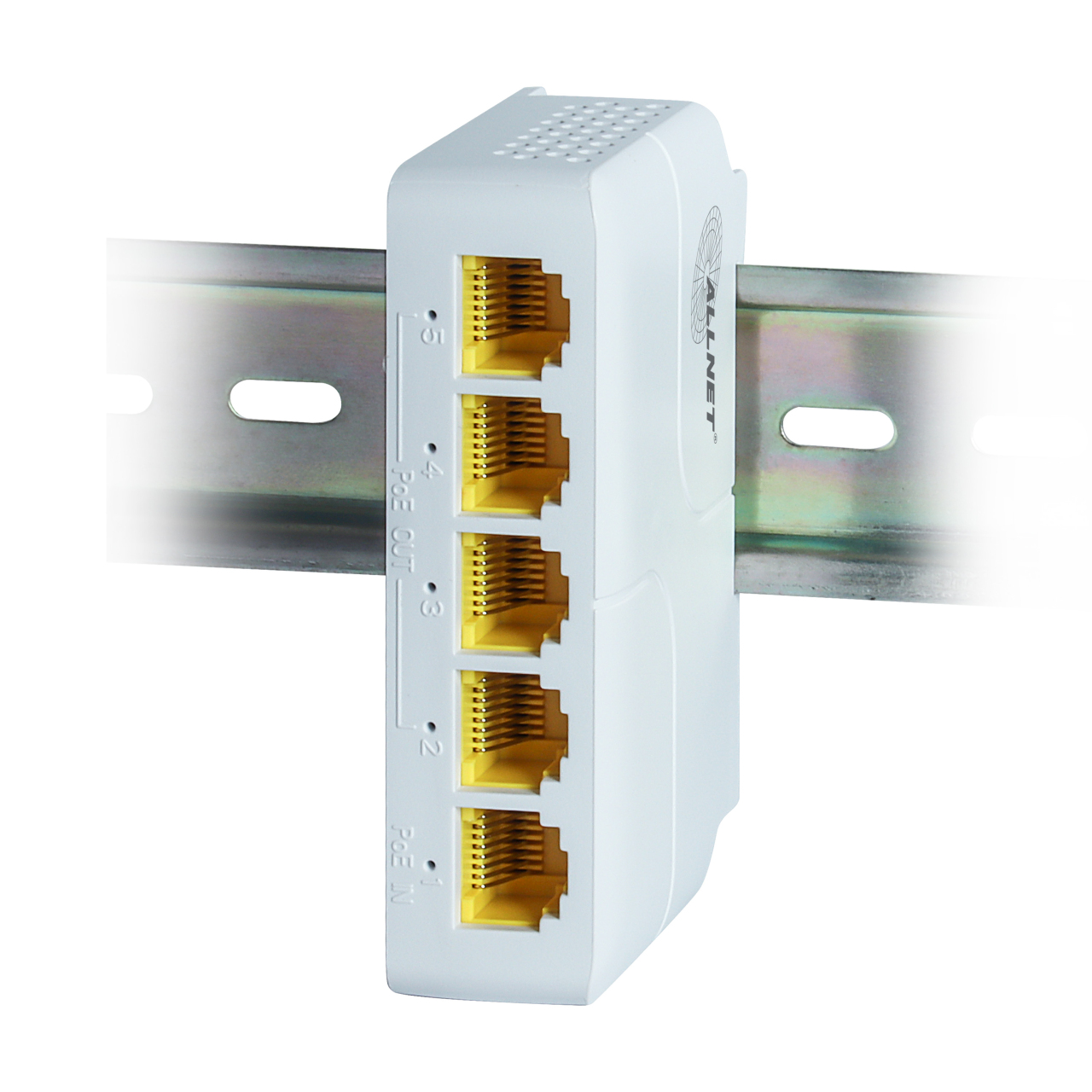 ALLNET ALL-SG8005PD-BT90 5-Port Gigabit PoE Switch 10 Gbit/s Weiß