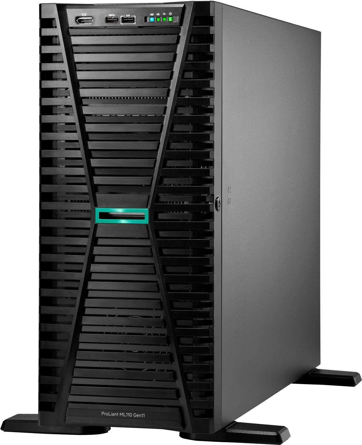 HPE ProLiant ML110 Gen11 Tower-Server Intel Xeon Silver 4510 2.4 GHz 64 GB RAM 960 GB SSD Schwarz