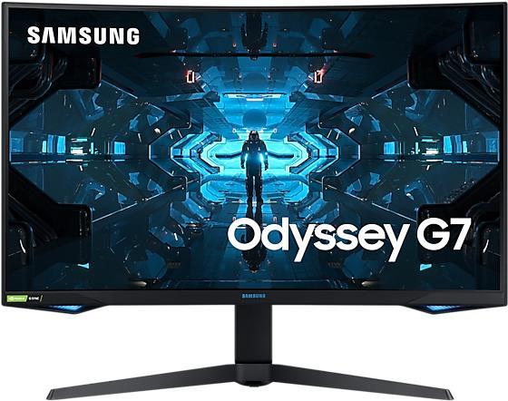 Samsung Odyssey G7 C32G74TQSR - G75T Series - QLED-Monitor - gebogen - 80 cm (32) - 2560 x 1440 WQHD @ 240 Hz - VA - 350 cd/m² - 2500:1 - DisplayHDR 600 - 1 ms - HDMI, 2xDisplayPort - Schwarz