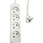 MicroConnect 4-way Power Strip FR Type E White - Steckdosenleiste (MC-PS040150FRW)