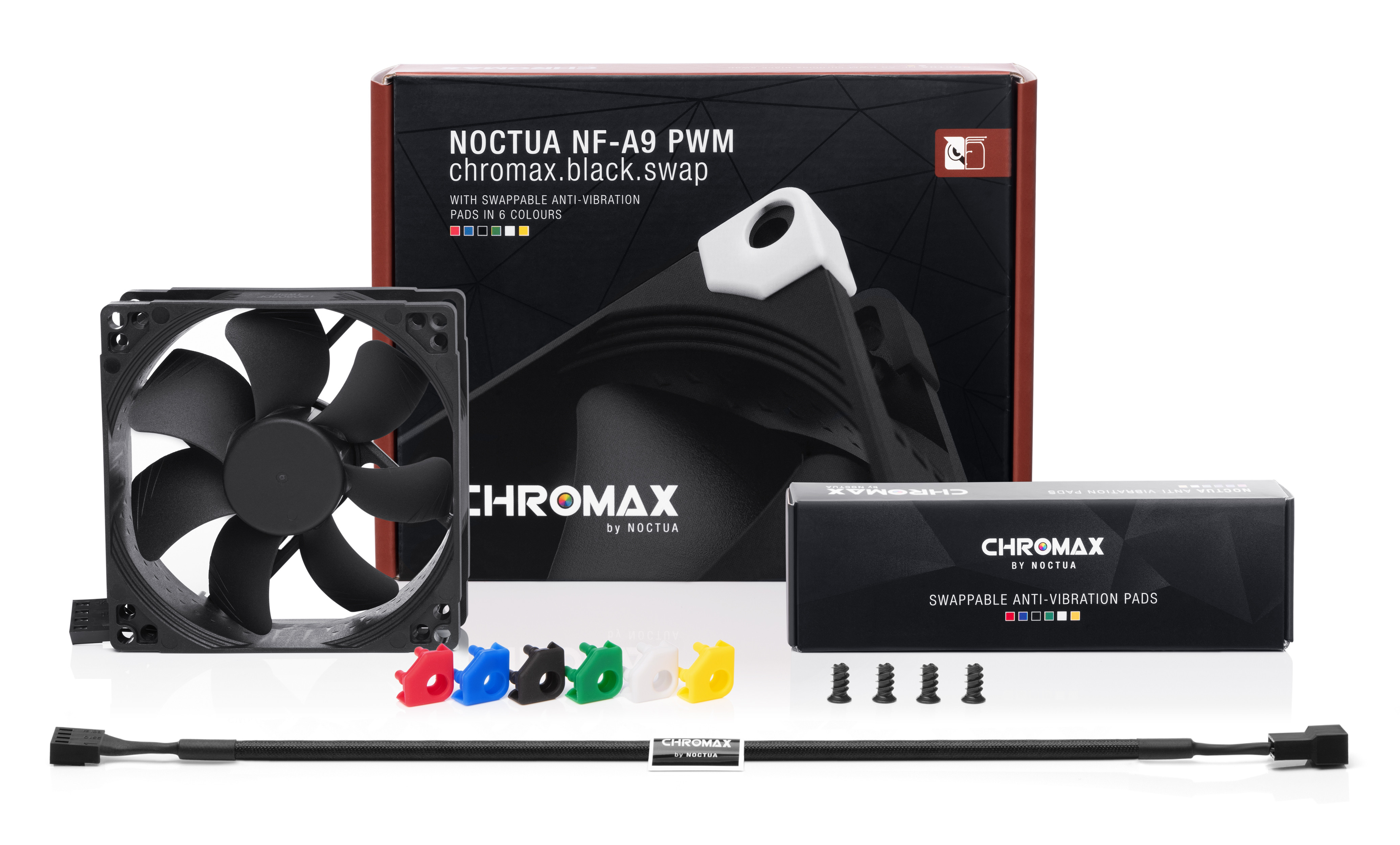 Noctua chromax.black.swap NF-A9 PWM 92 mm Gehäuselüfter Schwarz