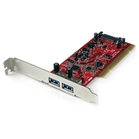 StarTech.com 2 Port USB3.0 SuperSpeed PCI Schnittstellenkarte mit SATA-Stromanschluss (PCIUSB3S22)