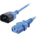 Lindy 1m IEC Verlängerung, blau Ideal um die Verkabelung verschiedenster Schalt- und Serverschränke farblich zu strukturieren (30471)