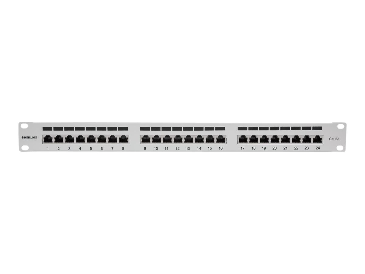 Intellinet 24-Port Cat6a Patchpanel 1U FTP Grau