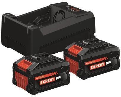Bosch Werkzeugakkus mit Schnellladegerät EXPERT Starter Set 18V Li-Ion 2 x 5.5 (1600A0373P)