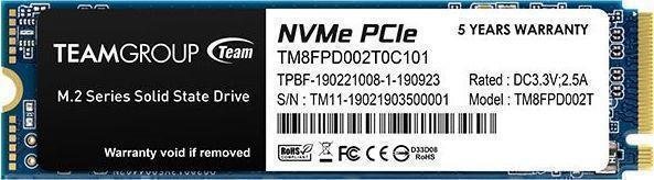 Team Group MP33 PRO M.2 2000 GB PCI Express 3.0 NVMe (TM8FPD002T0C101)