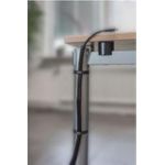 InLine® Kabelkanal, Geflechtschlauch mit Polyestergewebemantel, selbstverschließend in schwarz, 10mm Durchmesser , 1m (59991A)