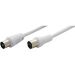 Wentronic Goobay Antennen Anschlusskabel, Weiß, 20 m - IEC/Koax-Stecker <=> IEC/Koax-Buchse (50125)