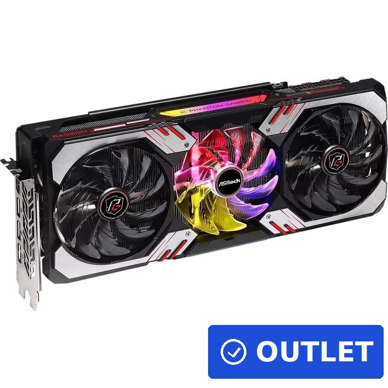 ASRock Phantom Gaming D Radeon RX 6800 XT 16G OC Grafikkarte 16GB GDDR6 HDMI 3xDP (geöffnet)