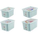 keeeper Aufbewahrungsbox karolina "Peppa Pig", 15 Liter Dreh-/Stapelbox mit Deckel, aus PP, aquamarine, mit - 1 Stück (1223662433600)
