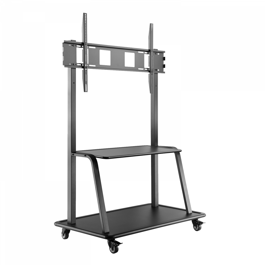 V7 TVCART3 Displaywagen für 60"–105" Displays 150 kg Traglast Schwarz