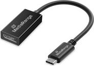 MEDIARANGE USB-C zu DP Audio/Video Konverter 20cm sw - Converter (MRCS235)