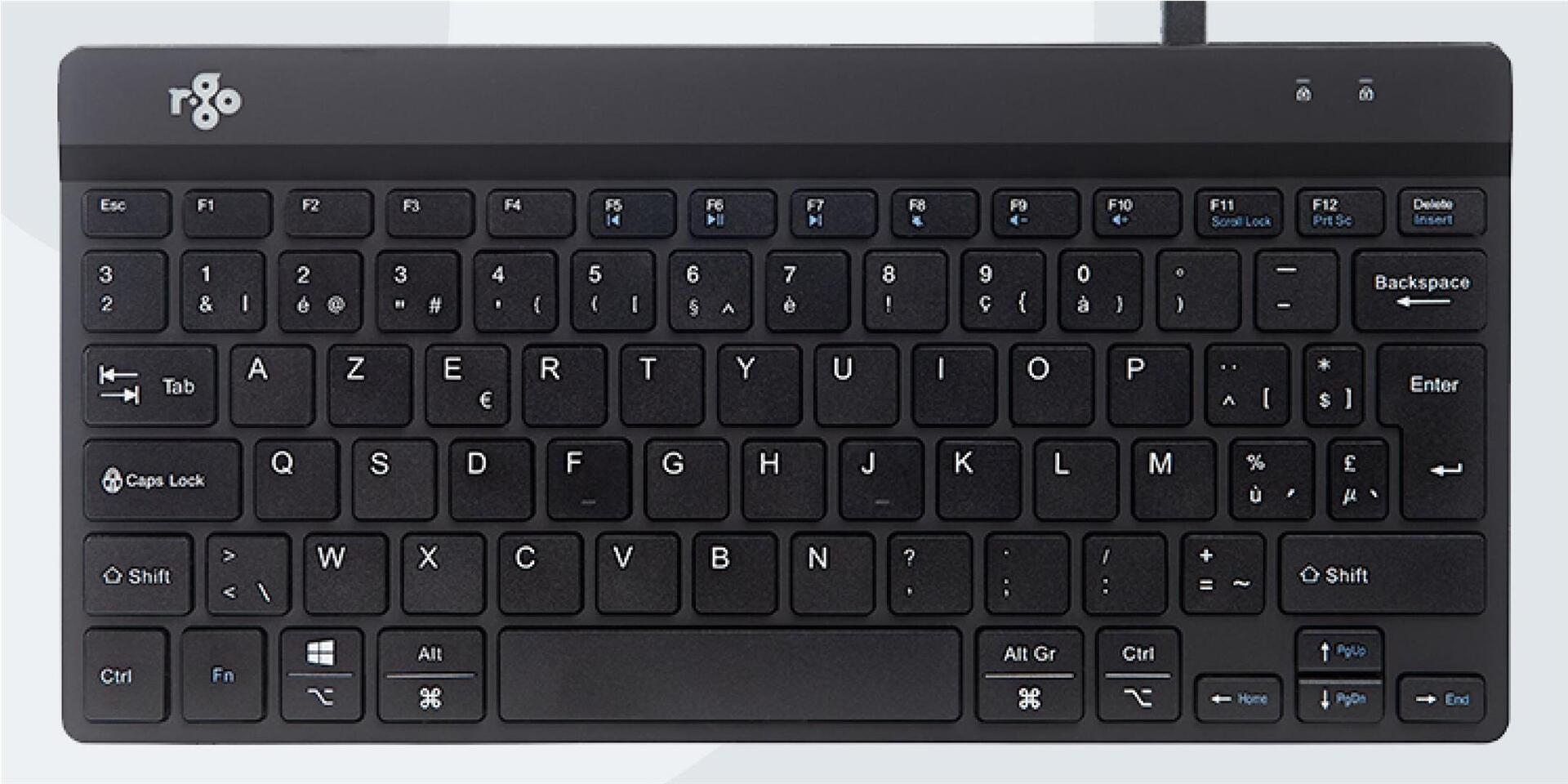 R-Go Ergonomische Tastatur Compact Break QWERTZ Deutsch Schwarz