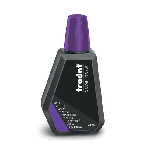 Trodat 7011 E Stempelfarbe für Stempelkissen, Violett, 28 ml