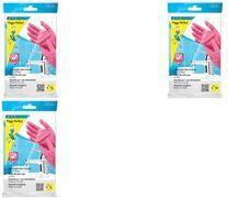 Peggy Perfect Latex-Universal-Handschuh Extra Grip, S aus Latex, mit Bumwollfutter, Farbe: pink - 1 Stück (33120)