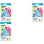 Peggy Perfect Latex-Universal-Handschuh Extra Grip, S aus Latex, mit Bumwollfutter, Farbe: pink - 1 Stück (33120)