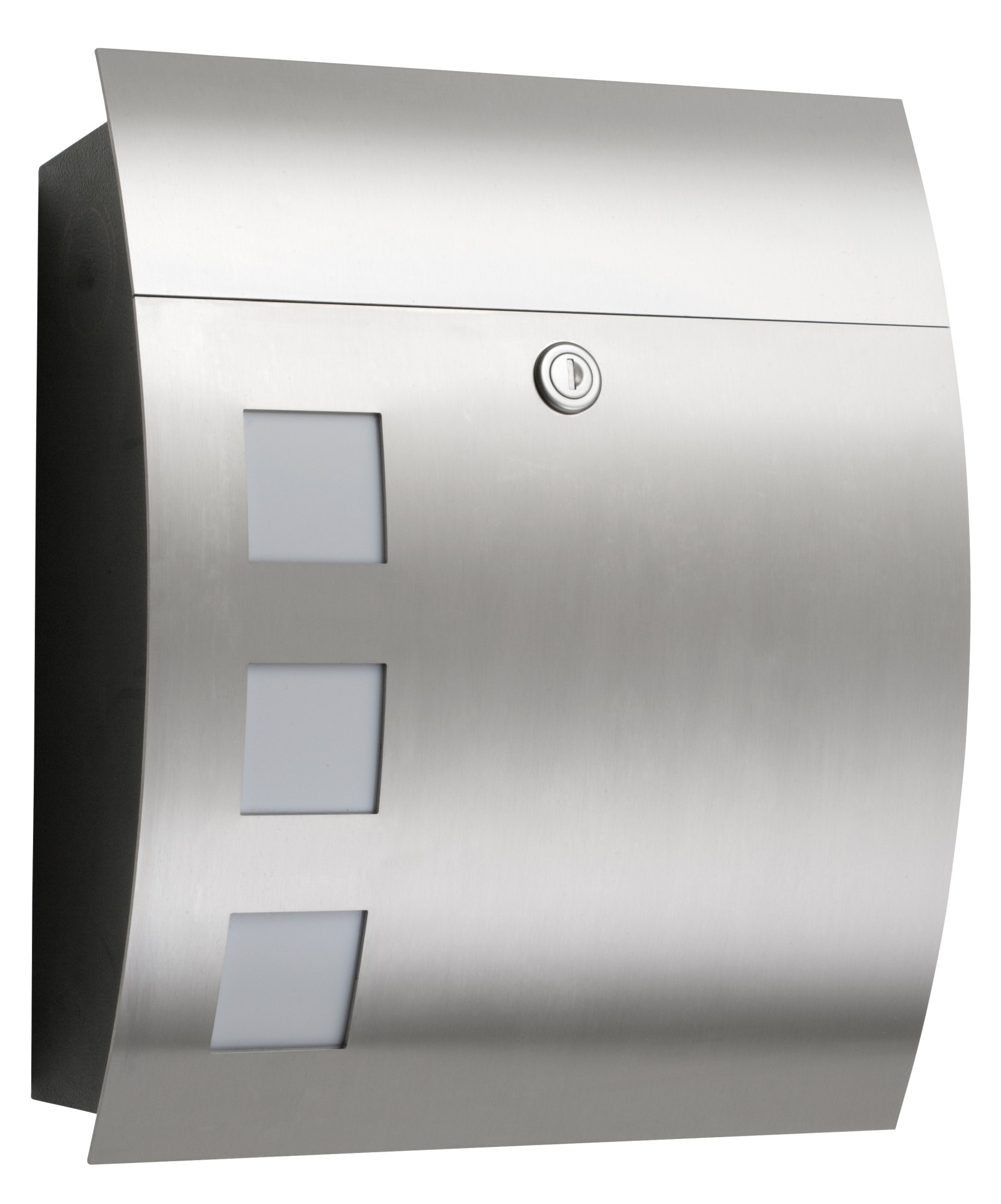 CMD Briefkasten LB24 mit Zeitungsfach Edelstahl Anthrazit