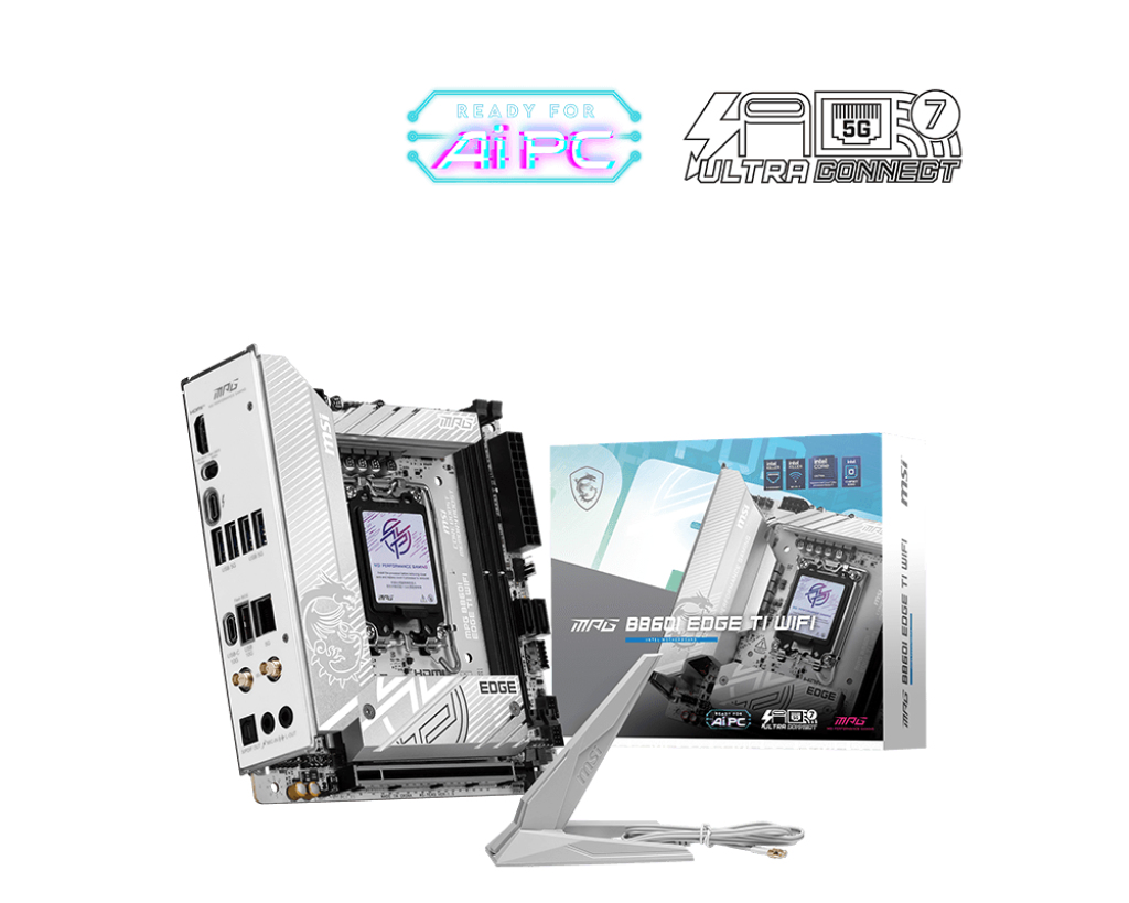 MSI MPG B860I EDGE TI WIFI Mainboard Mini-ITX Intel B860 LGA 1851 Weiß