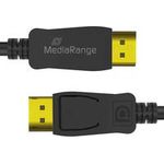 MEDIARANGE DisplayPort Kabel Ver. 2.1 40 Gbps sw (MRCS248)