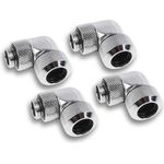Alphacool Eiszapfen 13mm HardTube Anschraubtülle 90° drehbar G1/4 für Plexi- Messingrohre - 4pcs (17608)