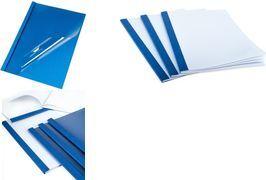 pavo Thermobindemappe, Lederstruktur, DIN A4, 1,5 mm, blau Rückseite: Lederoptik Karton, Vorderseite: transparentes - 1 Stück (8011568)