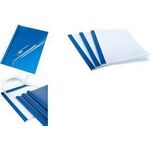 pavo Thermobindemappe, Lederstruktur, DIN A4, 1,5 mm, blau Rückseite: Lederoptik Karton, Vorderseite: transparentes - 1 Stück (8011568)