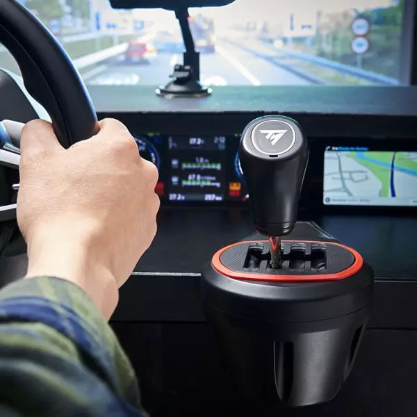 ThrustMaster TH8S Shifter Schaltknüppel kabelgebunden Schwarz, Rot