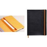 RHODIA Notizbuch RHODIARAMA, DIN B5, liniert, schwarz flexibler Einband, Deckel aus Kunstleder, 80 Blatt, - 1 Stück (117502C)