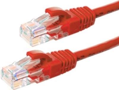 DSIT CAT6 Netzwerkkabel, U/UTP, 0.50 meter, Rot, 100% Kupfer (DC-65-005)