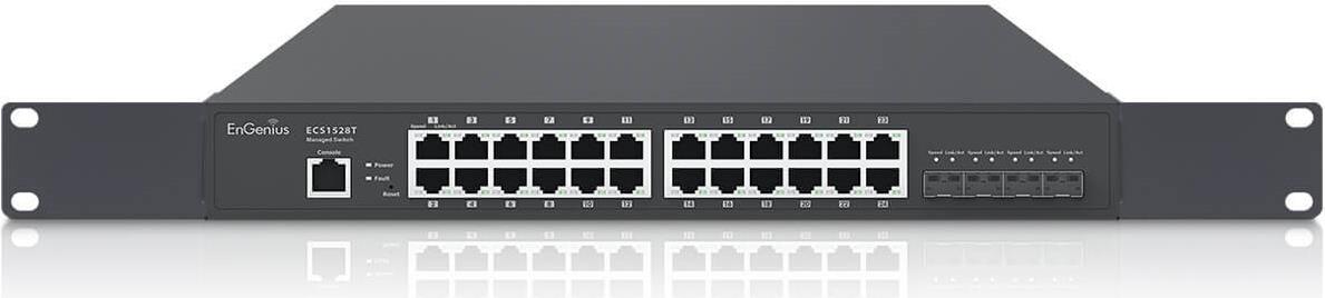 EnGenius ECS1528T Managed Switch L2/L3 28 Ports Schwarz