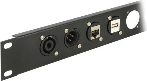 Delock Keystone Mounting 1 Port for D-type Ausgang Schwarz