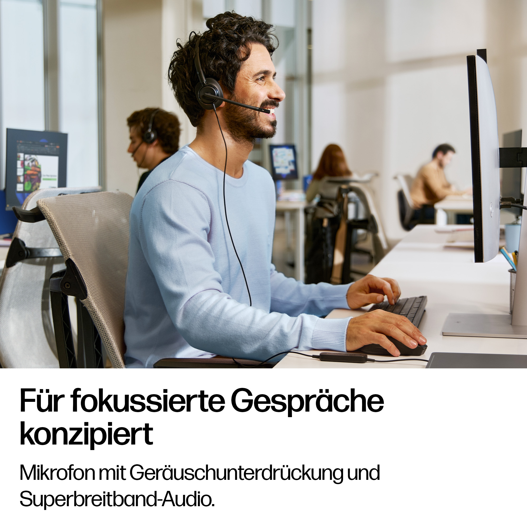 HP Poly Mission 415 On-Ear Headset USB-A USB-C ANC Schwarz
