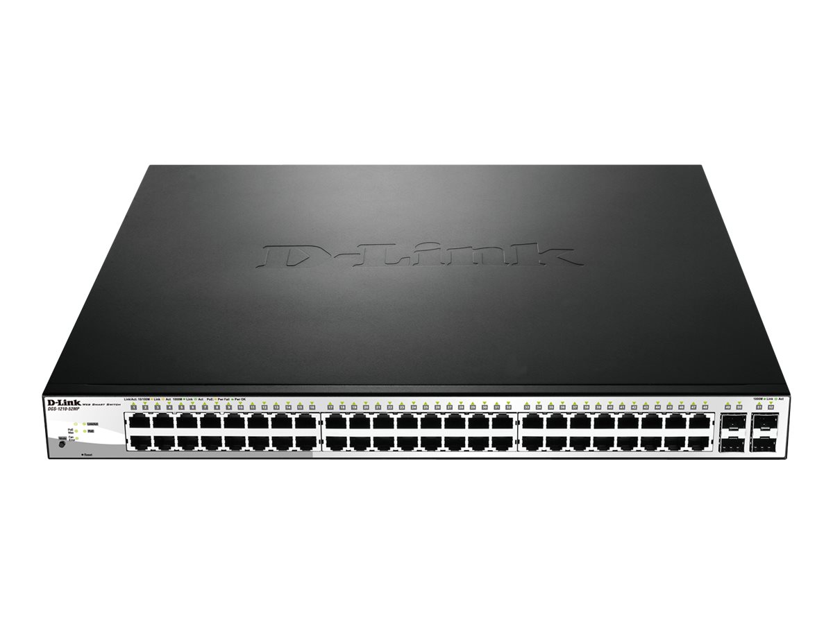 D-Link Web Smart DGS-1210-52MP Managed Switch 52 Anschlüsse PoE+ Schwarz